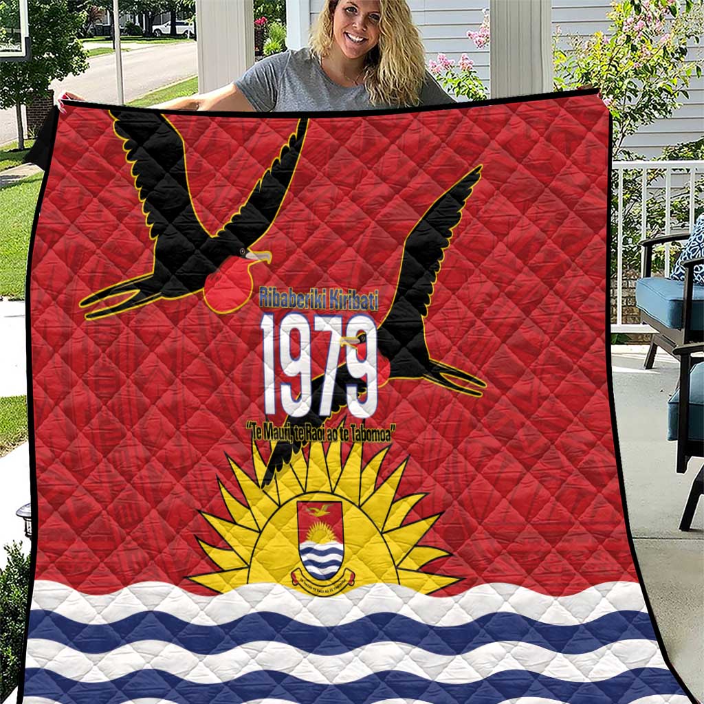 Mauri Kiribati Independence Day Quilt 1979 Proud National Frigatebird