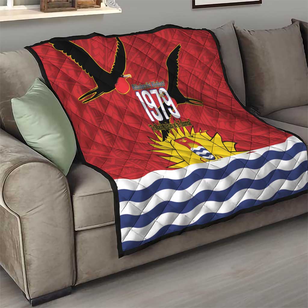 Mauri Kiribati Independence Day Quilt 1979 Proud National Frigatebird