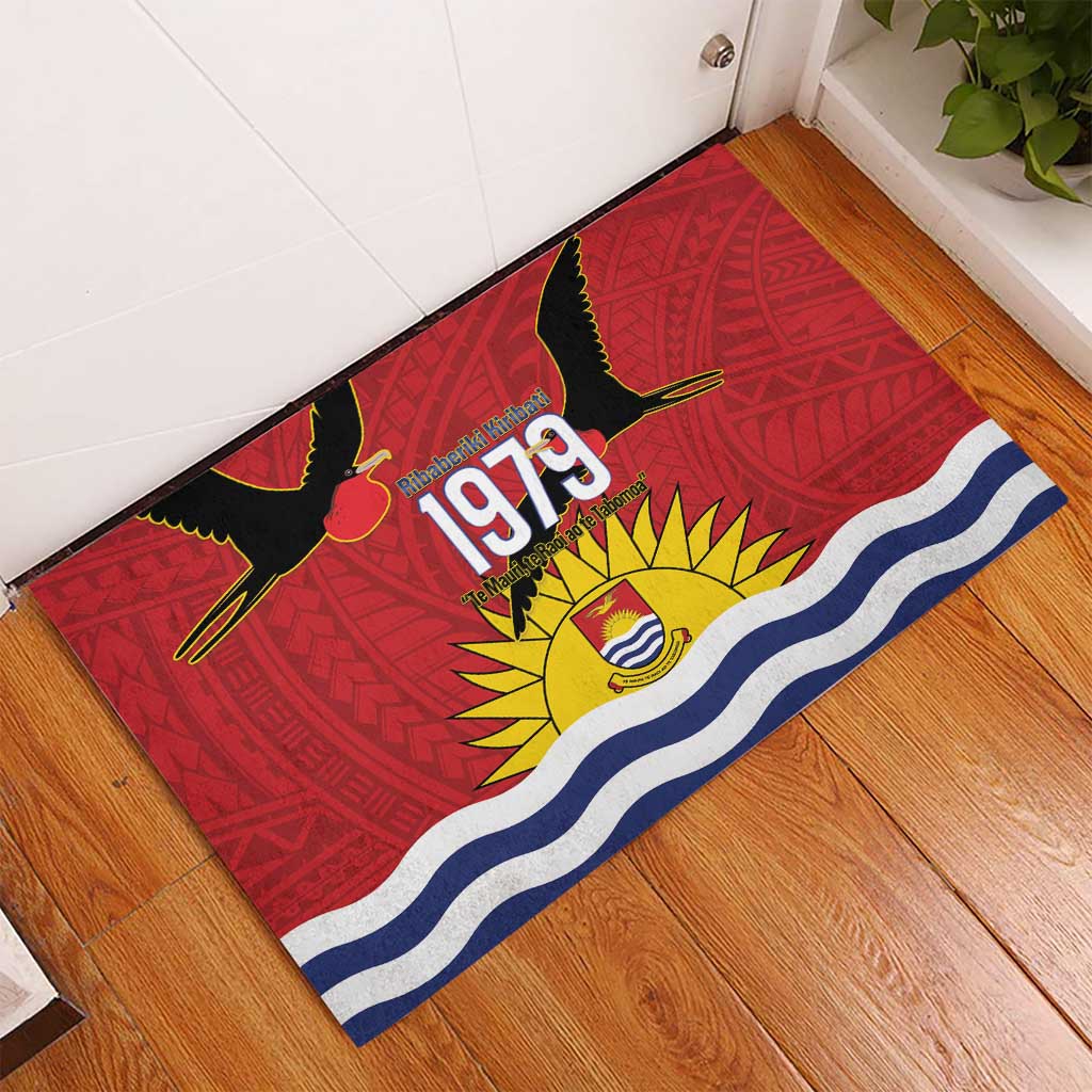 Mauri Kiribati Independence Day Rubber Doormat 1979 Proud National Frigatebird