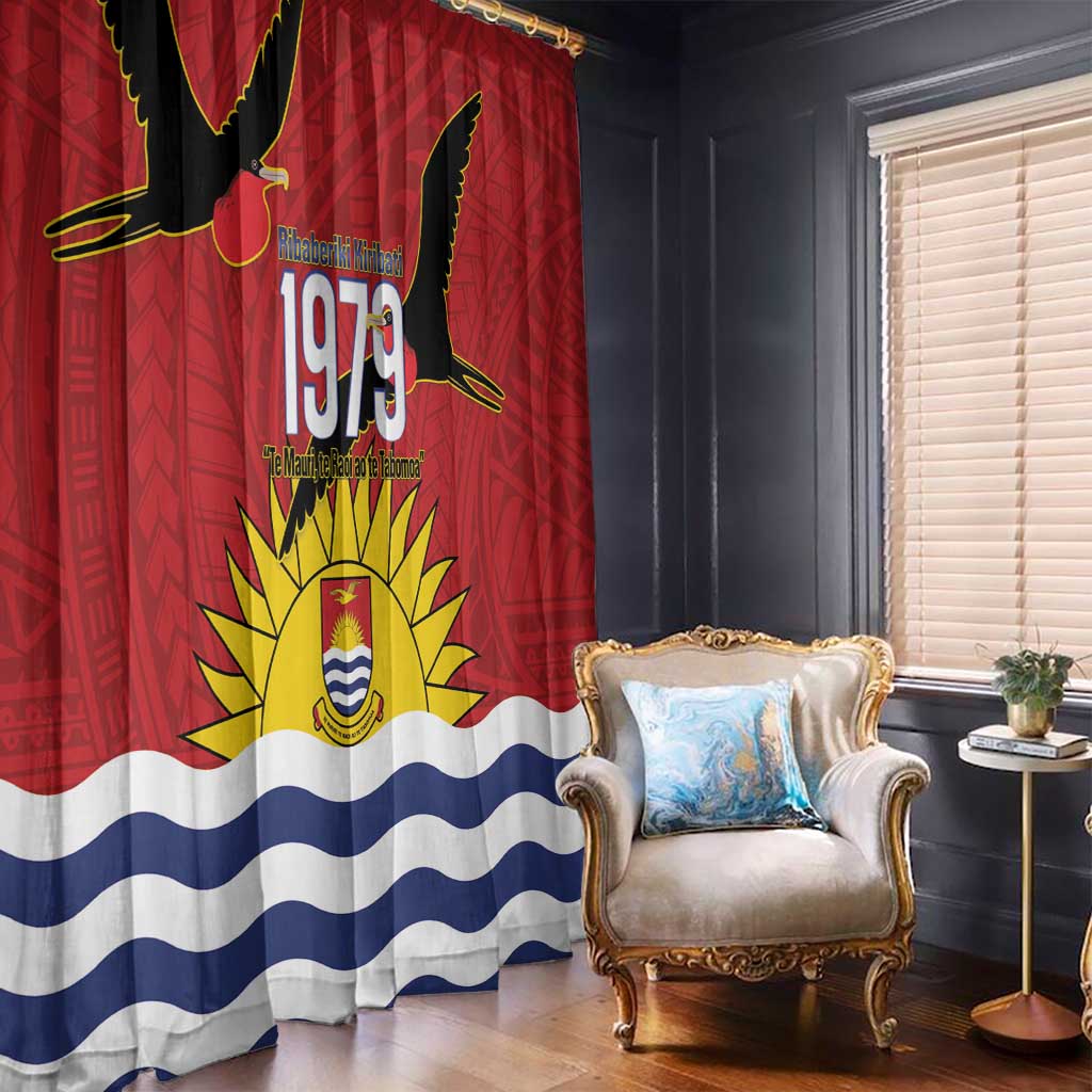 Mauri Kiribati Independence Day Window Curtain 1979 Proud National Frigatebird