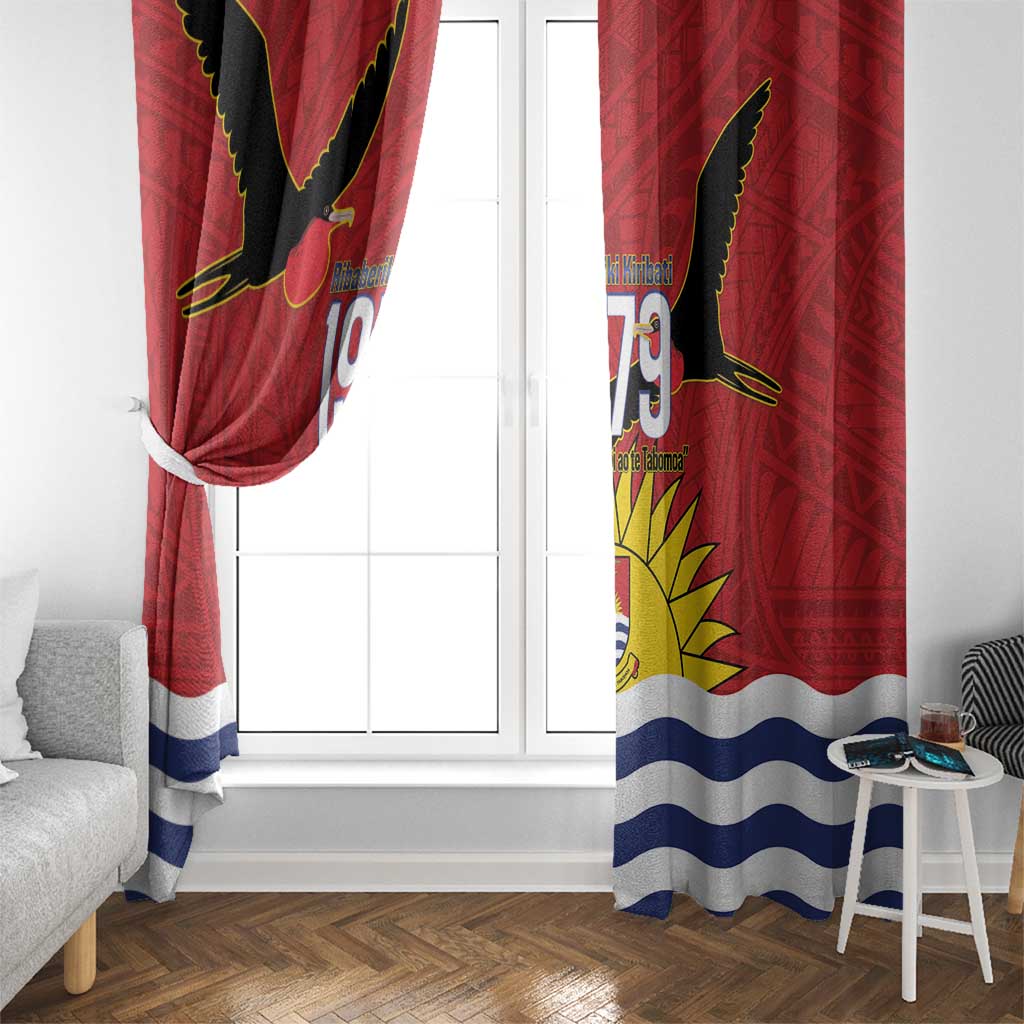 Mauri Kiribati Independence Day Window Curtain 1979 Proud National Frigatebird