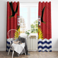 Mauri Kiribati Independence Day Window Curtain 1979 Proud National Frigatebird