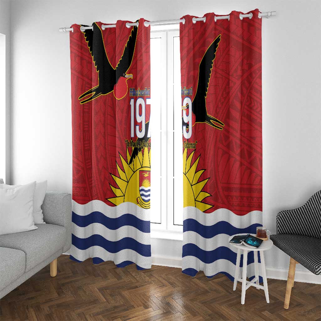 Mauri Kiribati Independence Day Window Curtain 1979 Proud National Frigatebird