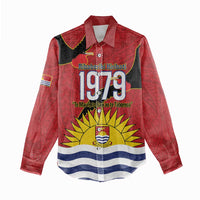 Mauri Kiribati Independence Day Women Casual Shirt 1979 Proud National Frigatebird