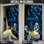 Blue Hafa Adai Guam Door Cover Chamorro Latte Stone Hand With Plumeria - Polynesian Pride