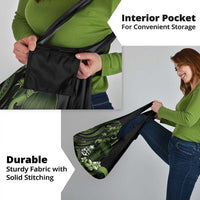 Green Hafa Adai Guam Grocery Bag Chamorro Latte Stone Hand With Plumeria