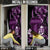 Purple Hafa Adai Guam Door Cover Chamorro Latte Stone Hand With Plumeria - Polynesian Pride