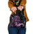 Purple Hafa Adai Guam Shoulder Handbag Chamorro Latte Stone Hand With Plumeria