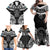 Palau Constitution Day Family Matching Off Shoulder Maxi Dress and Hawaiian Shirt Belau Seal With Polynesian Pattern - Black