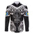 Palau Constitution Day Family Matching Short Sleeve Bodycon Dress and Hawaiian Shirt Belau Seal With Polynesian Pattern - Black