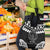 Palau Constitution Day Grocery Bag Belau Seal With Polynesian Pattern - Black