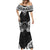 Palau Constitution Day Mermaid Dress Belau Seal With Polynesian Pattern - Black