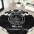 Palau Constitution Day Round Carpet Belau Seal With Polynesian Pattern - Black