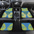 Palau Constitution Day Car Mats Belau Seal With Frangipani Polynesian Pattern - Blue