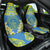 Palau Constitution Day Car Seat Cover Belau Seal With Frangipani Polynesian Pattern - Blue