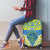 Palau Constitution Day Luggage Cover Belau Seal With Frangipani Polynesian Pattern - Blue