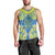 Palau Constitution Day Men Tank Top Belau Seal With Frangipani Polynesian Pattern - Blue