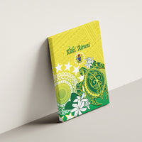 Cook Islands Independence Day Canvas Wall Art Kuki Airani Tiare Maori Polynesian Pattern - Green LT14 - Polynesian Pride