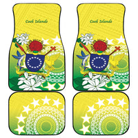 Cook Islands Independence Day Car Mats Kuki Airani Tiare Maori Polynesian Pattern - Green LT14 - Polynesian Pride