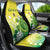 Cook Islands Independence Day Car Seat Cover Kuki Airani Tiare Maori Polynesian Pattern - Green