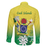 Cook Islands Independence Day Family Matching Short Sleeve Bodycon Dress and Hawaiian Shirt Kuki Airani Tiare Maori Polynesian Pattern - Green