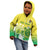 Cook Islands Independence Day Kid Hoodie Kuki Airani Tiare Maori Polynesian Pattern - Green