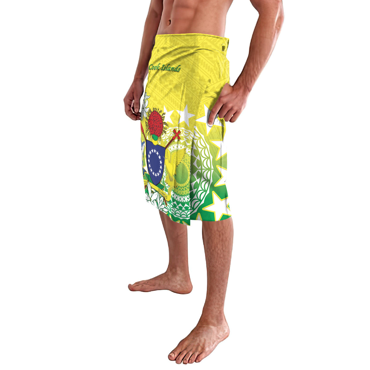 Cook Islands Independence Day Lavalava Kuki Airani Tiare Maori Polynesian Pattern - Green LT14 - Polynesian Pride
