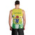 Cook Islands Independence Day Men Tank Top Kuki Airani Tiare Maori Polynesian Pattern - Green