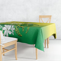 Cook Islands Independence Day Tablecloth Kuki Airani Tiare Maori Polynesian Pattern - Green LT14 - Polynesian Pride