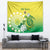 Cook Islands Independence Day Tapestry Kuki Airani Tiare Maori Polynesian Pattern - Green