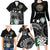 Cook Islands Independence Day Family Matching Long Sleeve Bodycon Dress and Hawaiian Shirt Kuki Airani Tiare Maori Polynesian Pattern - Black