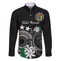 Cook Islands Independence Day Family Matching Mermaid Dress and Hawaiian Shirt Kuki Airani Tiare Maori Polynesian Pattern - Black