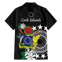 Cook Islands Independence Day Family Matching Summer Maxi Dress and Hawaiian Shirt Kuki Airani Tiare Maori Polynesian Pattern - Black