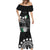 Cook Islands Independence Day Mermaid Dress Kuki Airani Tiare Maori Polynesian Pattern - Black