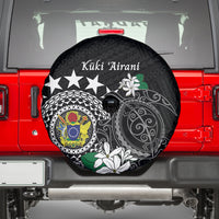 Cook Islands Independence Day Spare Tire Cover Kuki Airani Tiare Maori Polynesian Pattern - Black LT14 - Polynesian Pride
