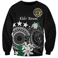 Cook Islands Independence Day Sweatshirt Kuki Airani Tiare Maori Polynesian Pattern - Black LT14 Unisex Black - Polynesian Pride