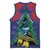New Zealand Christmas In July Basketball Jersey Kowhai Tui Bird With Pohutukawa - Blue - Polynesian Pride
