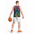 New Zealand Christmas In July Basketball Jersey Kowhai Tui Bird With Pohutukawa - Blue - Polynesian Pride