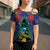 New Zealand Christmas In July Cross Shoulder Shirt Kowhai Tui Bird With Pohutukawa - Blue - Polynesian Pride