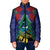 New Zealand Christmas In July Padded Jacket Kowhai Tui Bird With Pohutukawa - Blue - Polynesian Pride