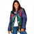New Zealand Christmas In July Padded Jacket Kowhai Tui Bird With Pohutukawa - Blue - Polynesian Pride
