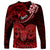 Polynesian Pride Aries Zodiac Long Sleeve Shirt Astrological Sign Tribal Plumeria Red Galaxy LT14 - Polynesian Pride