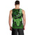 Polynesian Pride Taurus Zodiac Men Tank Top Astrological Sign Tribal Plumeria Green Galaxy LT14 - Polynesian Pride