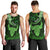 Polynesian Pride Taurus Zodiac Men Tank Top Astrological Sign Tribal Plumeria Green Galaxy LT14 - Polynesian Pride