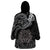 Polynesian Pride Cancer Zodiac Wearable Blanket Hoodie Astrological Sign Tribal Plumeria Grey Galaxy LT14 - Polynesian Pride