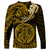 Polynesian Pride Leo Zodiac Long Sleeve Shirt Astrological Sign Tribal Plumeria Gold Galaxy LT14 - Polynesian Pride