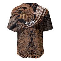 Polynesian Pride Virgo Zodiac Baseball Jersey Astrological Sign Tribal Plumeria Brown Galaxy LT14 - Polynesian Pride