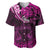 Polynesian Pride Libra Zodiac Baseball Jersey Astrological Sign Tribal Plumeria Pink Galaxy LT14 Pink - Polynesian Pride