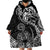 Polynesian Pride Scorpio Zodiac Wearable Blanket Hoodie Astrological Sign Tribal Plumeria Black LT14 - Polynesian Pride