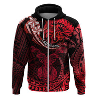 Polynesian Pride Capricorn Zodiac Hoodie Astrological Sign Tribal Plumeria Red Galaxy LT14 - Polynesian Pride